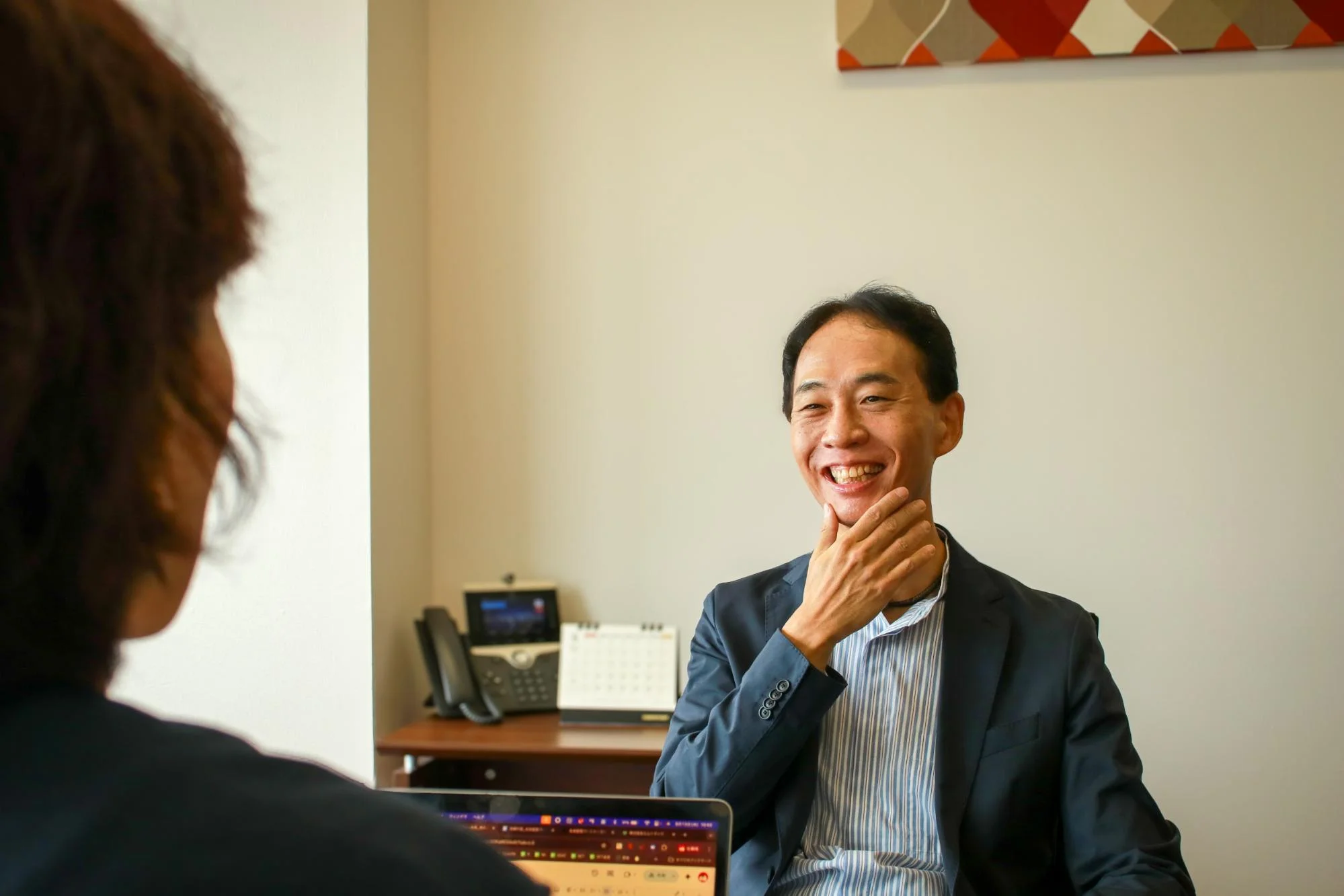 インタビューの様子