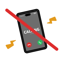 面倒な営業電話は一切なし