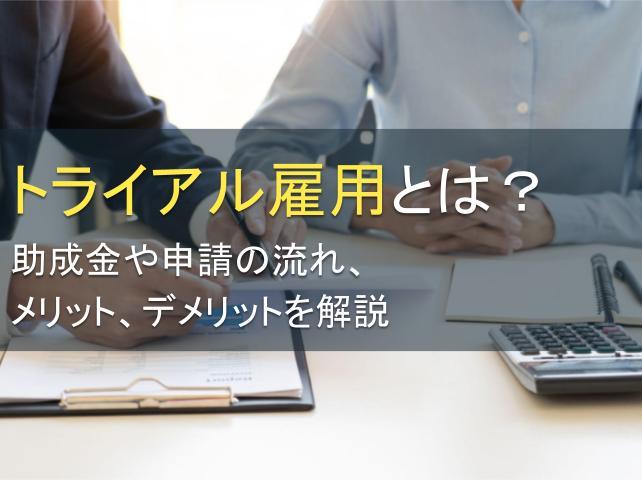 トライアル雇用とは？助成金や申請の流れ、メリット、デメリットを解説【2026年最新版】