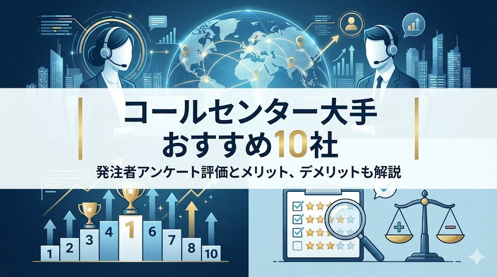 コールセンター大手おすすめ10社｜発注者アンケート評価とメリット、デメリットも解説