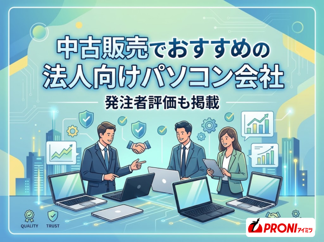中古販売でおすすめの法人向けパソコン会社8選｜発注者評価も掲載【2026年最新版】