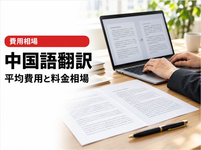 中国語翻訳の平均費用と料金相場【2026年最新版】