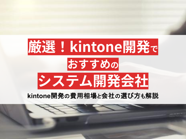 kintone開発会社のおすすめパートナー会社18選！失敗しない選び方も解説【2024年最新版】