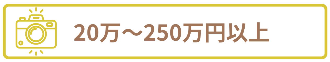 カメラアプリ開発の費用相場は200万から250万円以上
