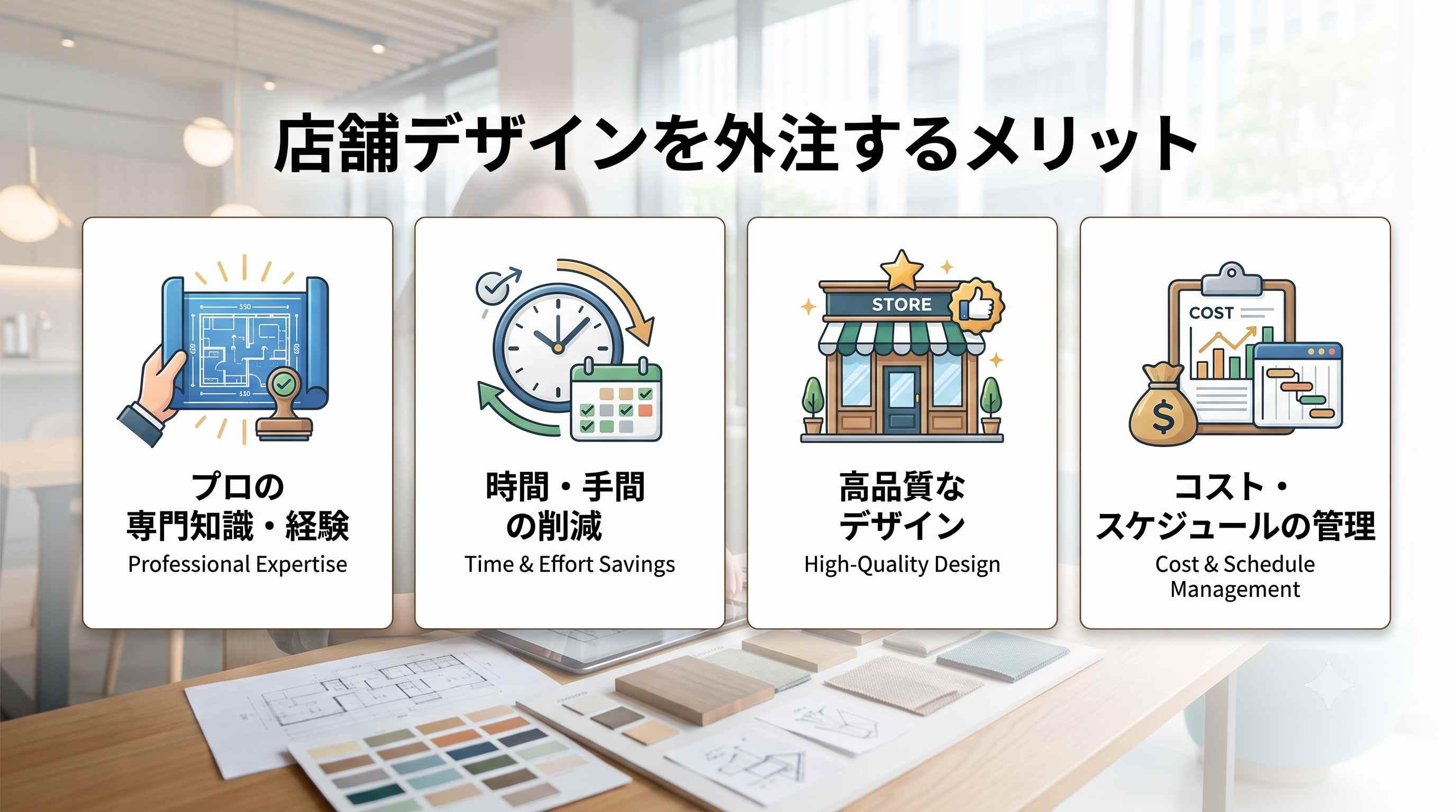 店舗デザインを外注するメリット