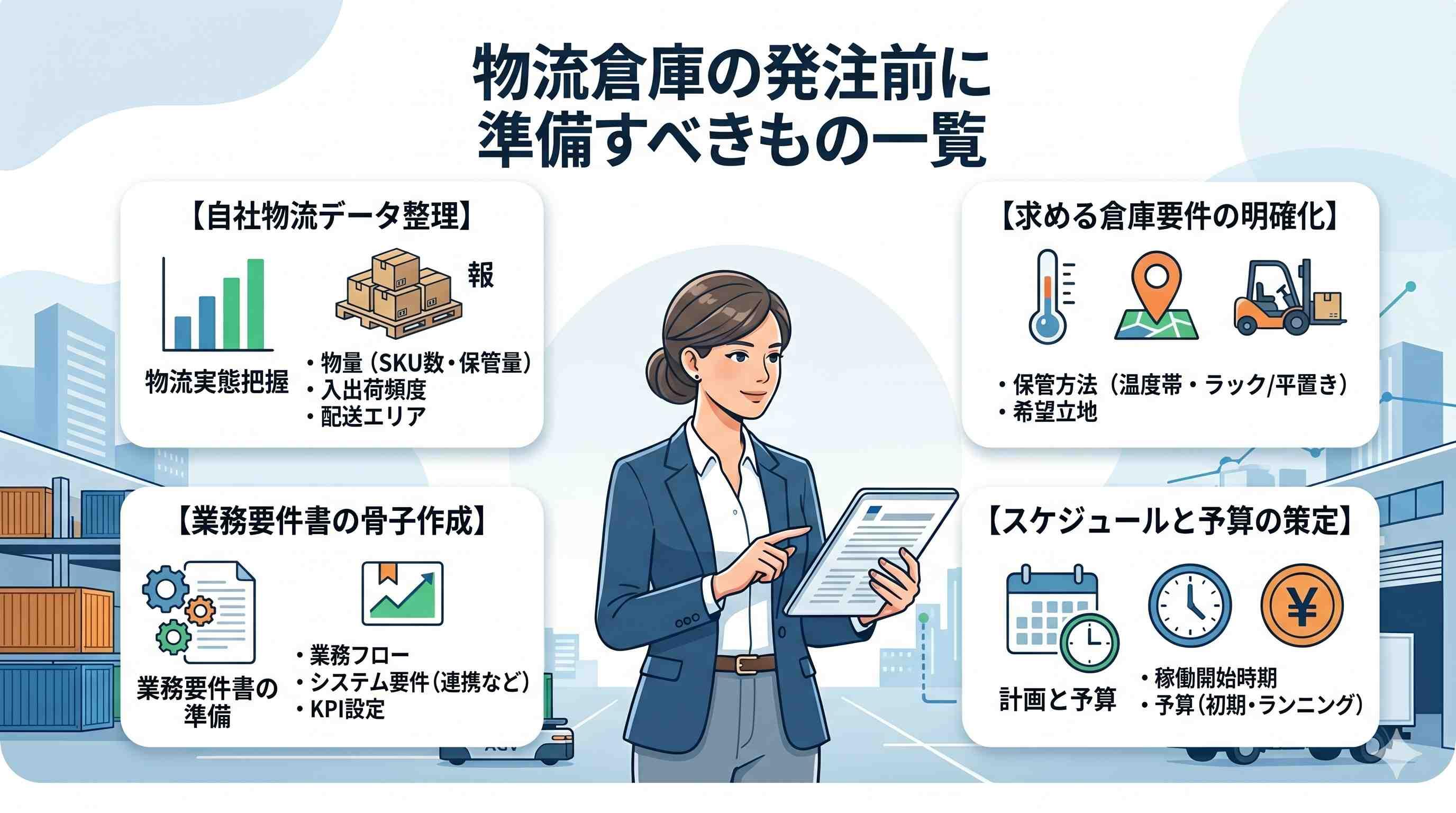 物流倉庫の発注に必要なものとは？発注前に準備しておくべきもの一覧