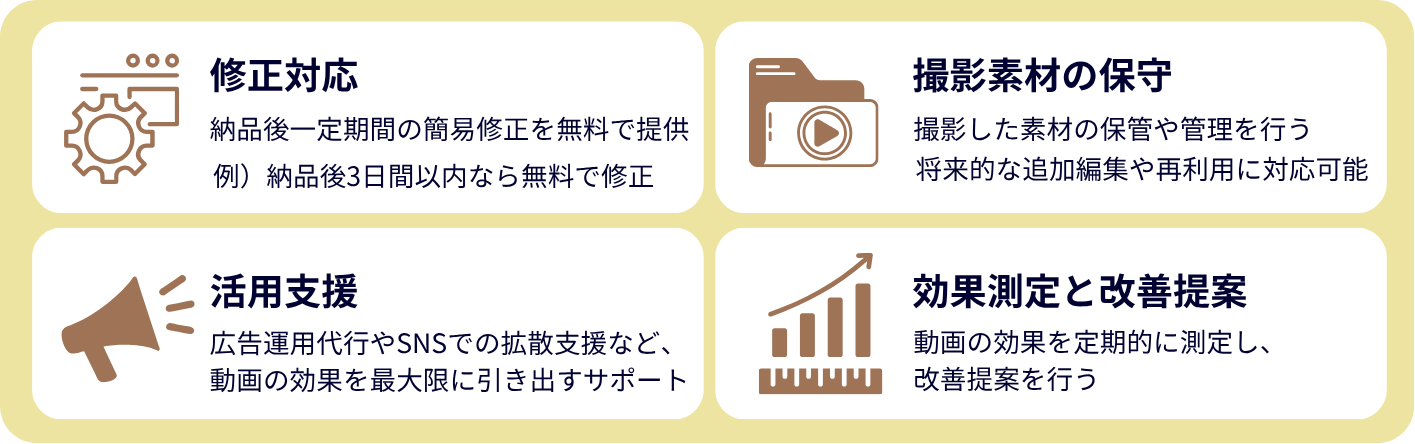 動画制作後のアフターフォロー