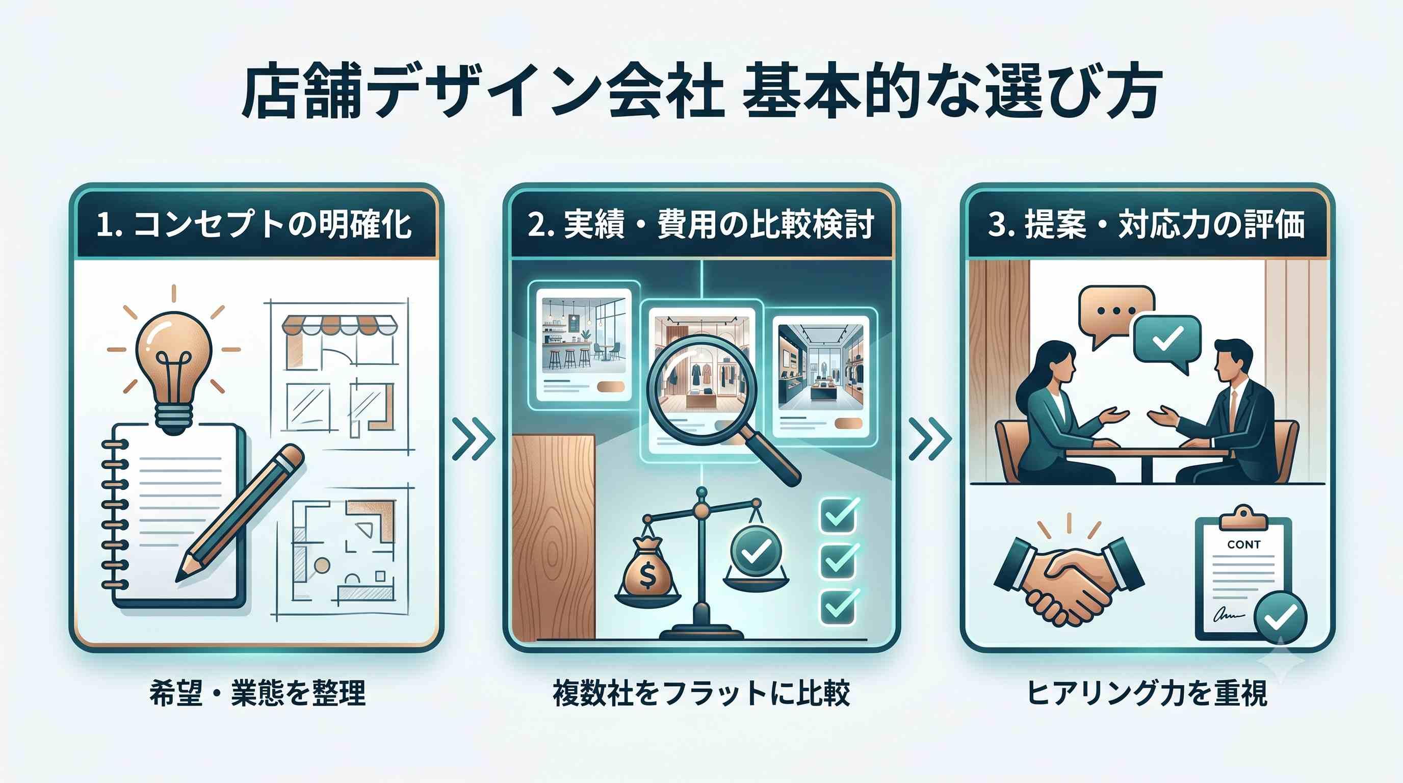 店舗デザイン会社の基本的な選び方