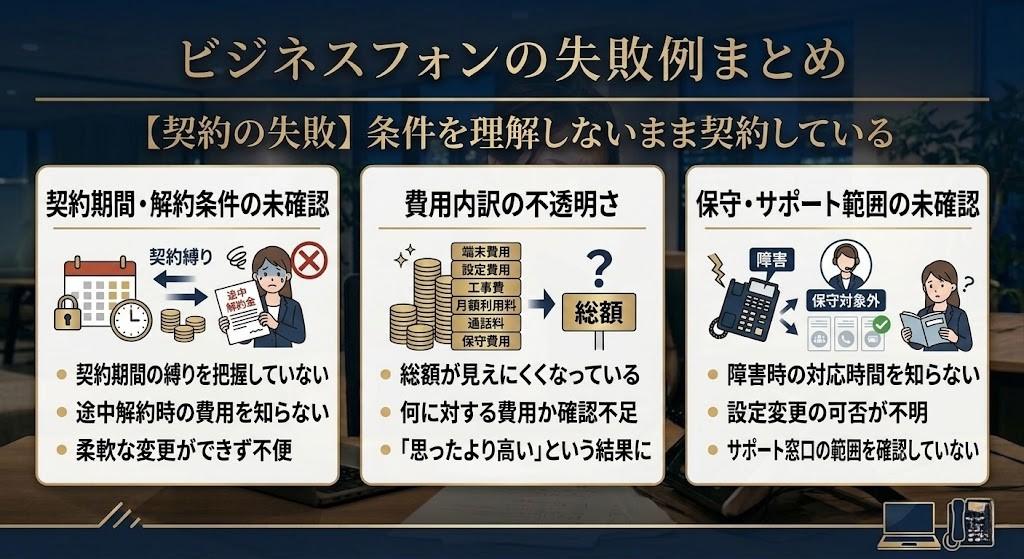 【契約の失敗】条件を理解しないまま契約している