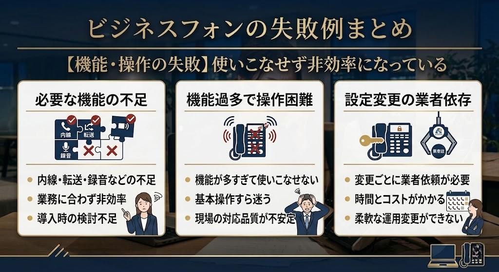 【機能・操作の失敗】使いこなせず非効率になっている