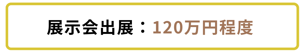 展示会出展の費用相場