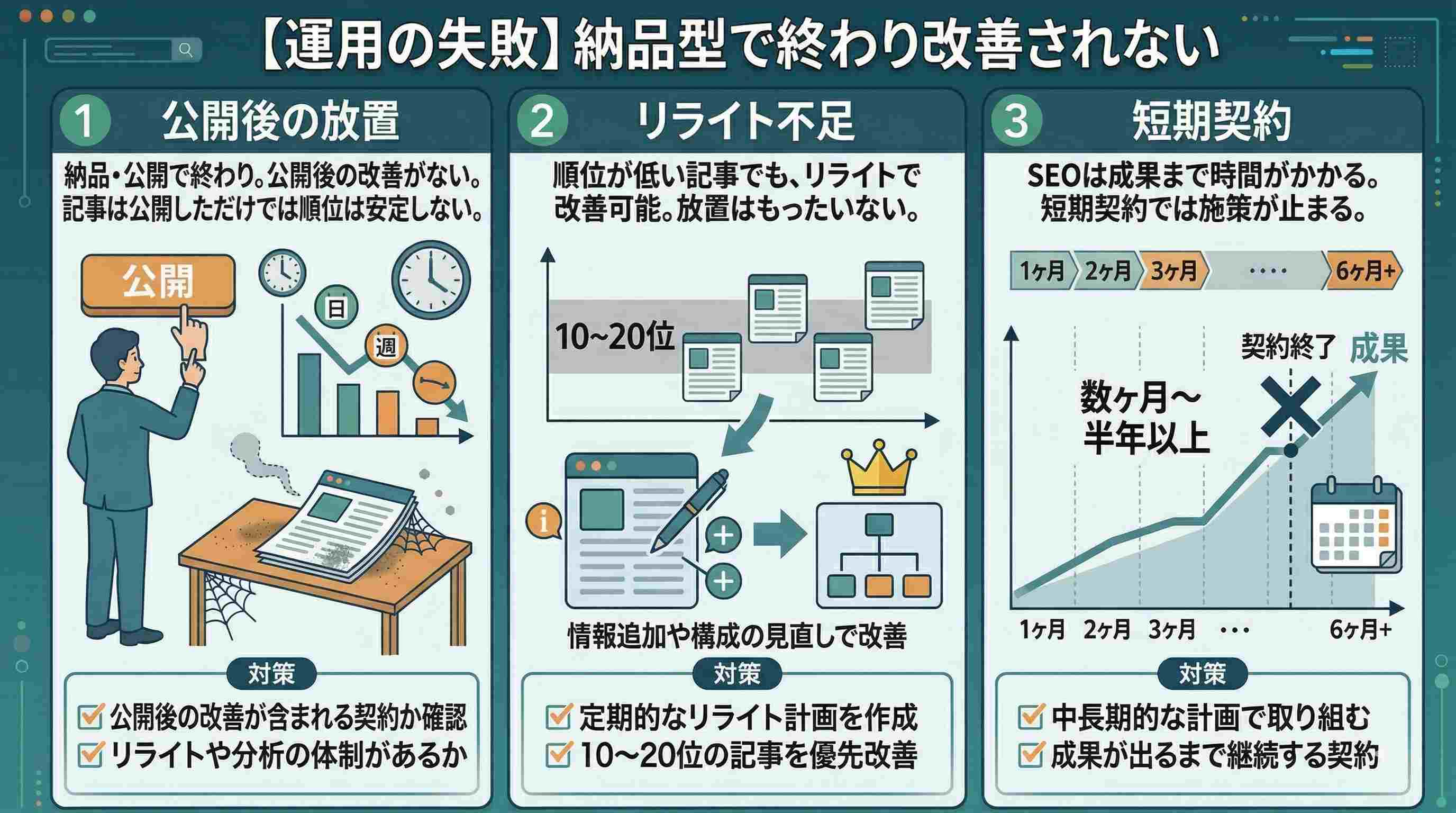 【運用の失敗】納品型で終わり改善されない