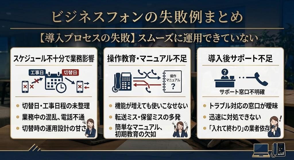 【導入プロセスの失敗】スムーズに運用できていない