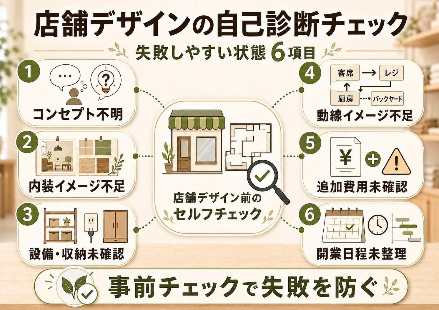 店舗デザインで失敗しやすい状態が分かる自己診断チェックリスト