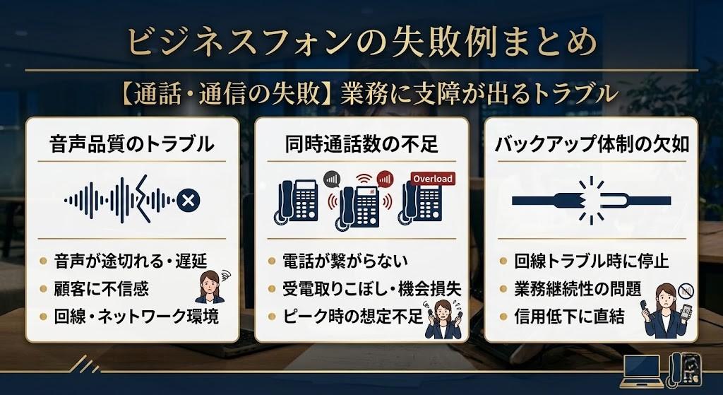 【通話・通信の失敗】業務に支障が出るトラブル