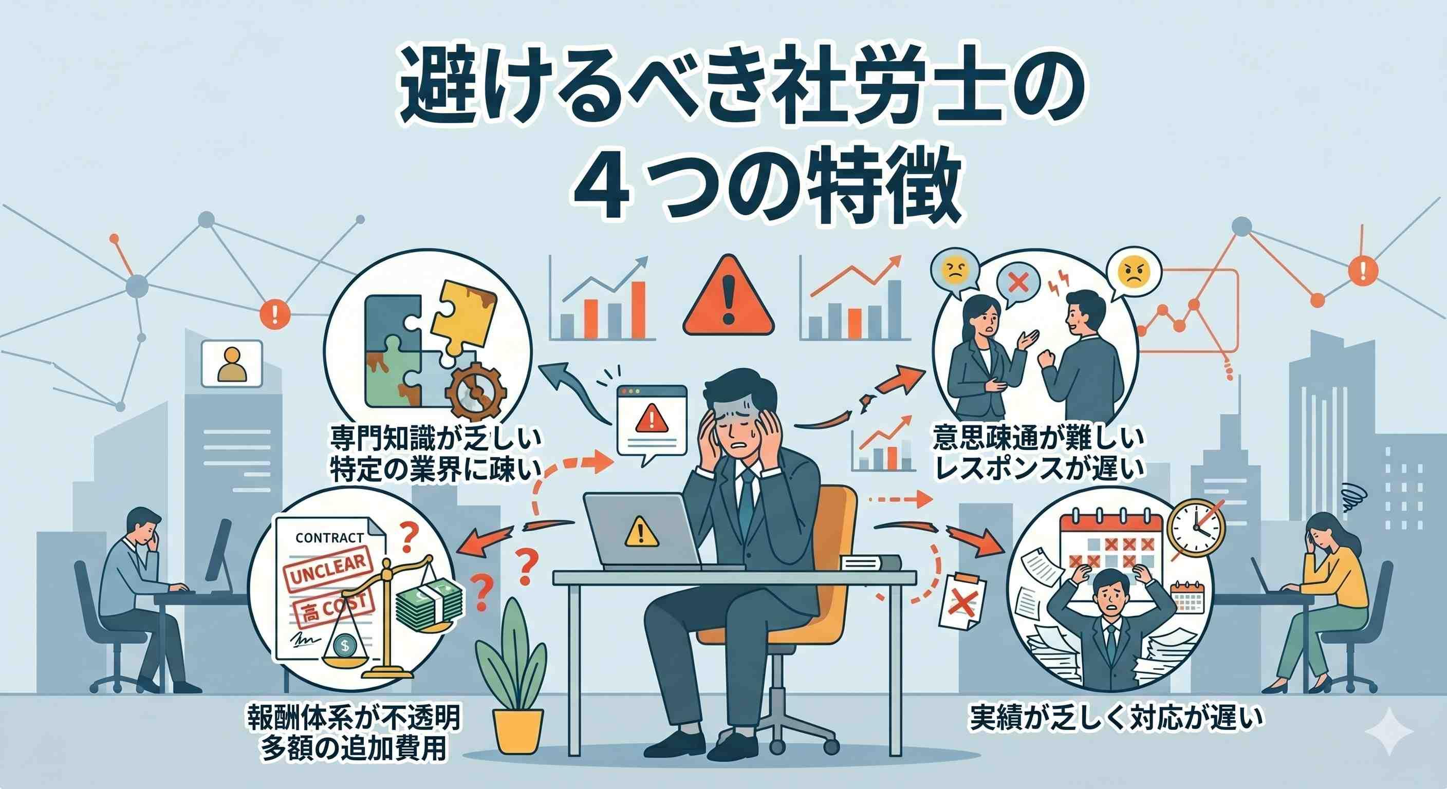 避けるべき社労士の4つの特徴
