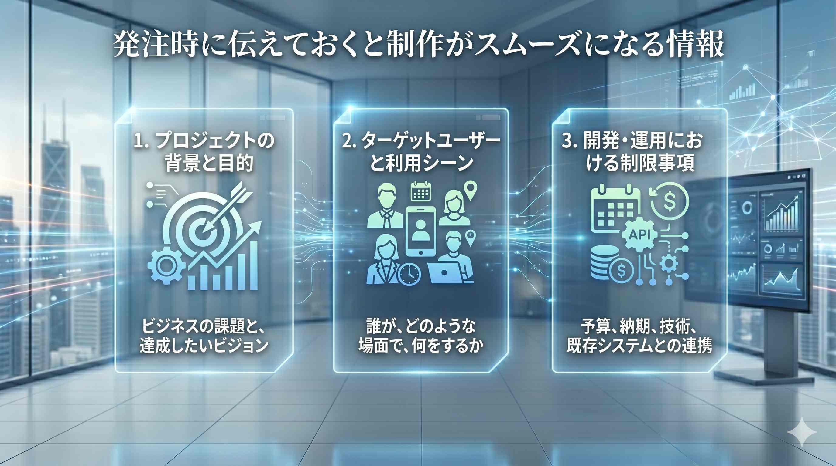 発注時に伝えておくと制作がスムーズになる情報