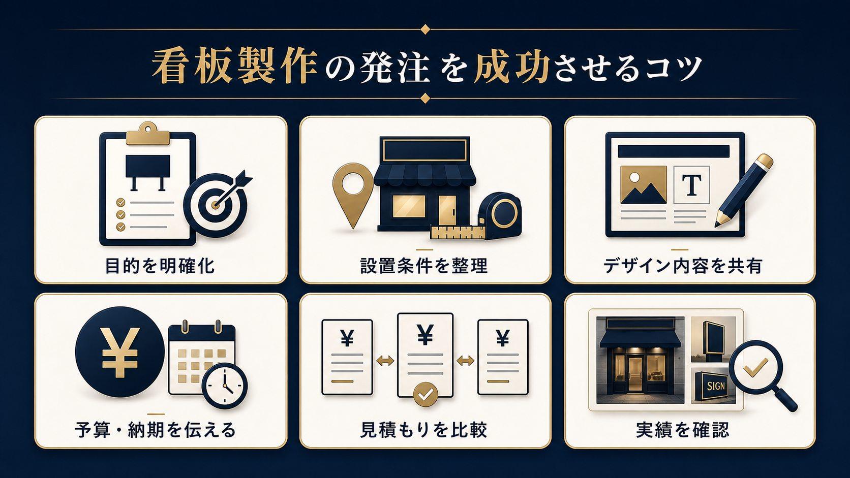 看板製作の発注を成功させるためのコツ