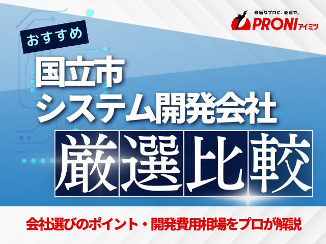 国立市のおすすめシステム開発会社厳選比較