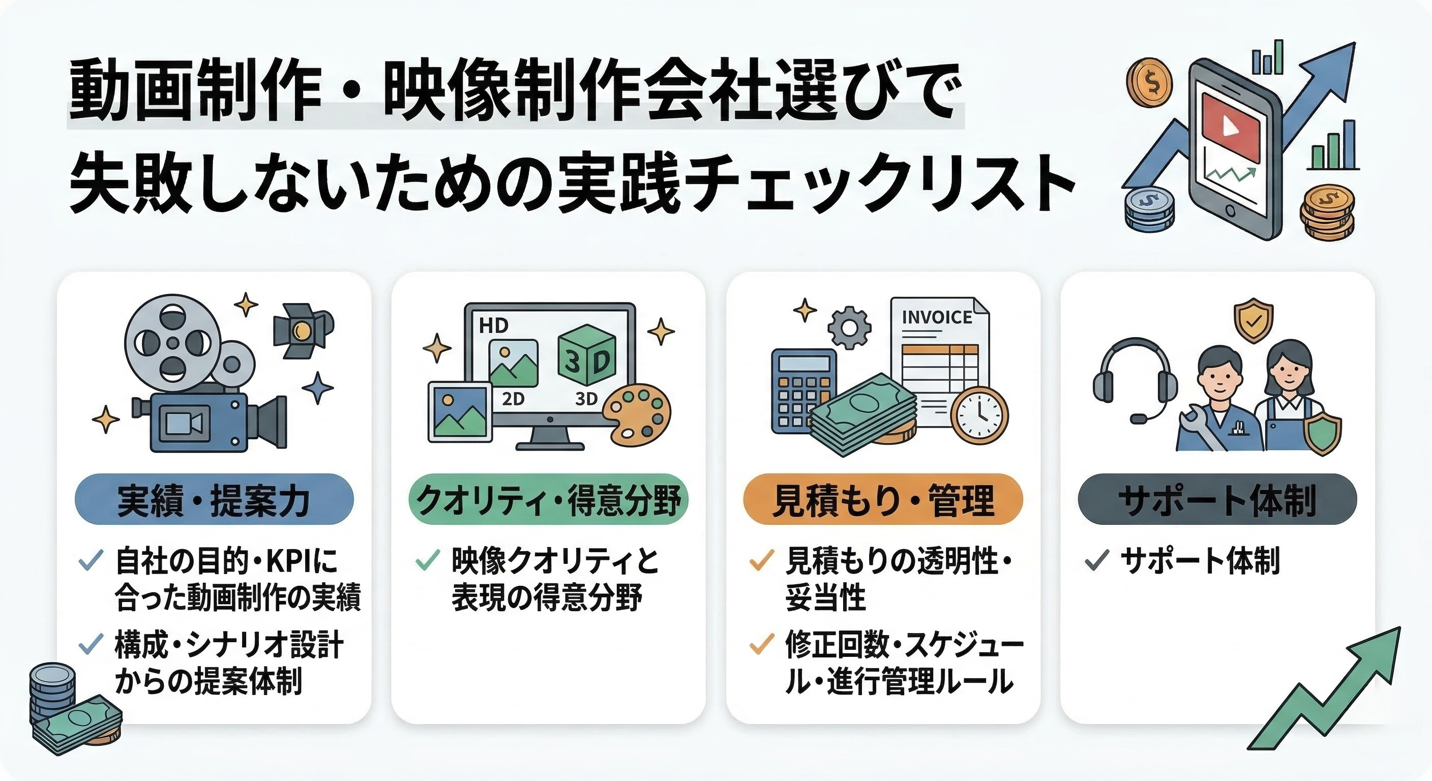 動画制作・映像制作会社選びで失敗しないための実践チェックリスト