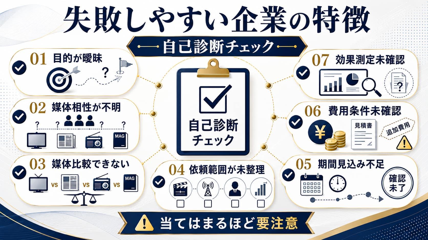 マス広告で失敗しやすい企業の特徴【自己診断付き】