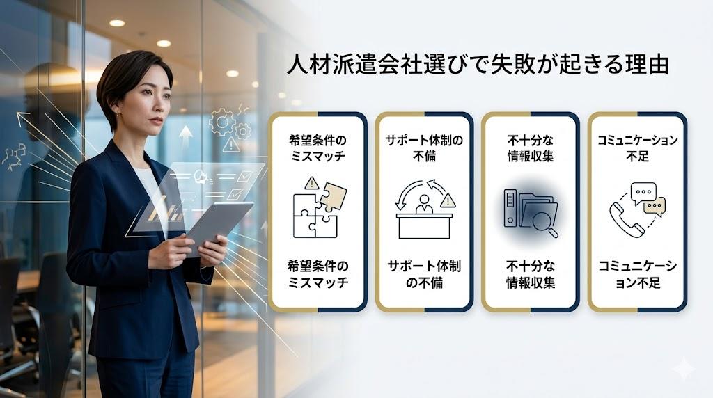 人材派遣会社選びで失敗が起きる理由とは？