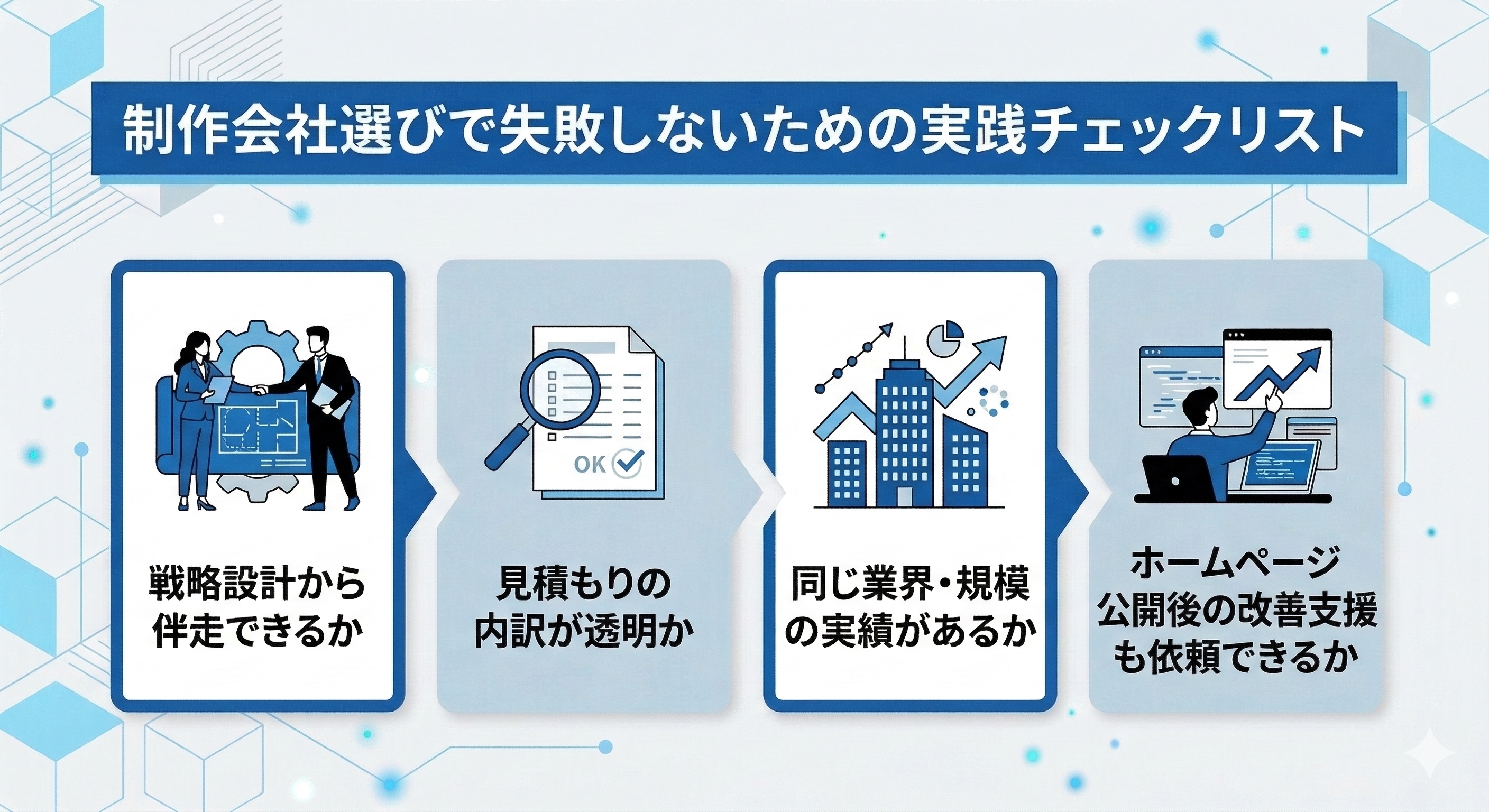 制作会社選びで失敗しないための実践チェックリスト