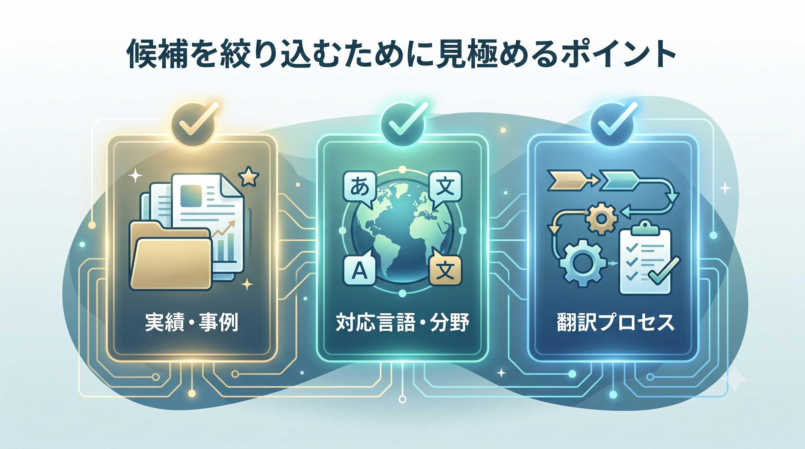 候補を絞り込むために見極めるポイント