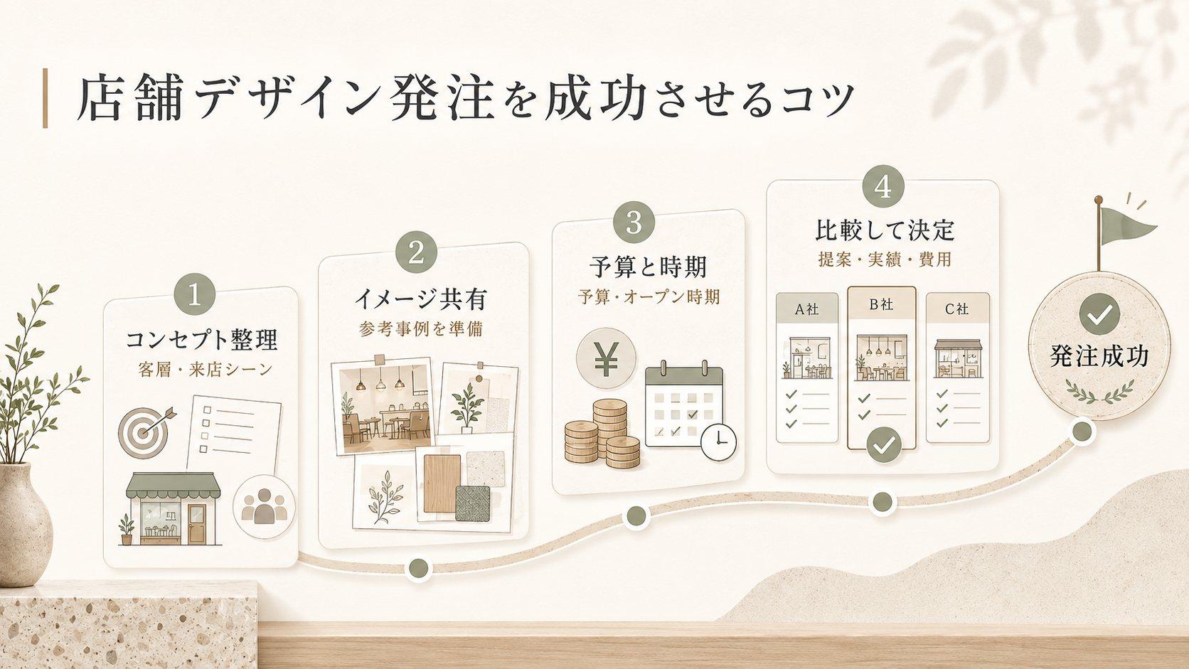 店舗デザインの発注を成功させるためのコツ