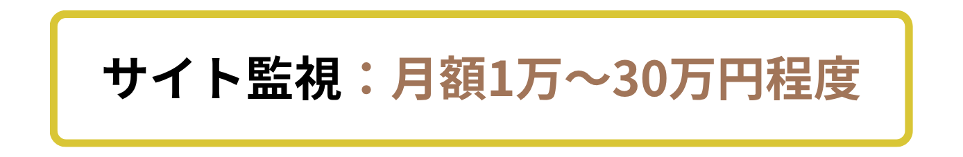 サイト監視の費用相場