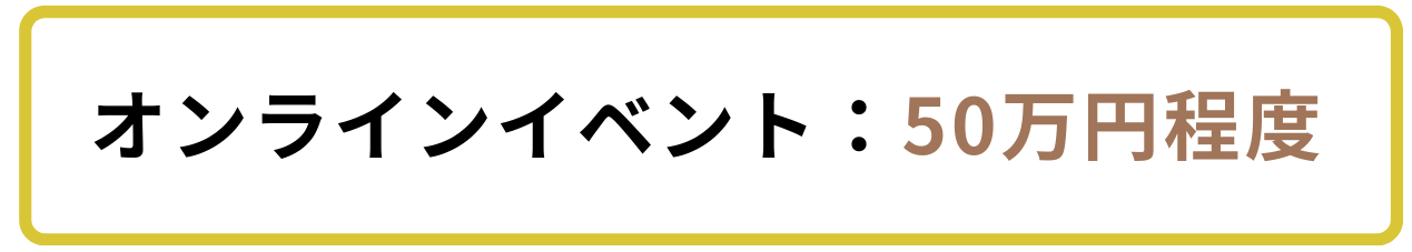 オンラインイベントの費用相場