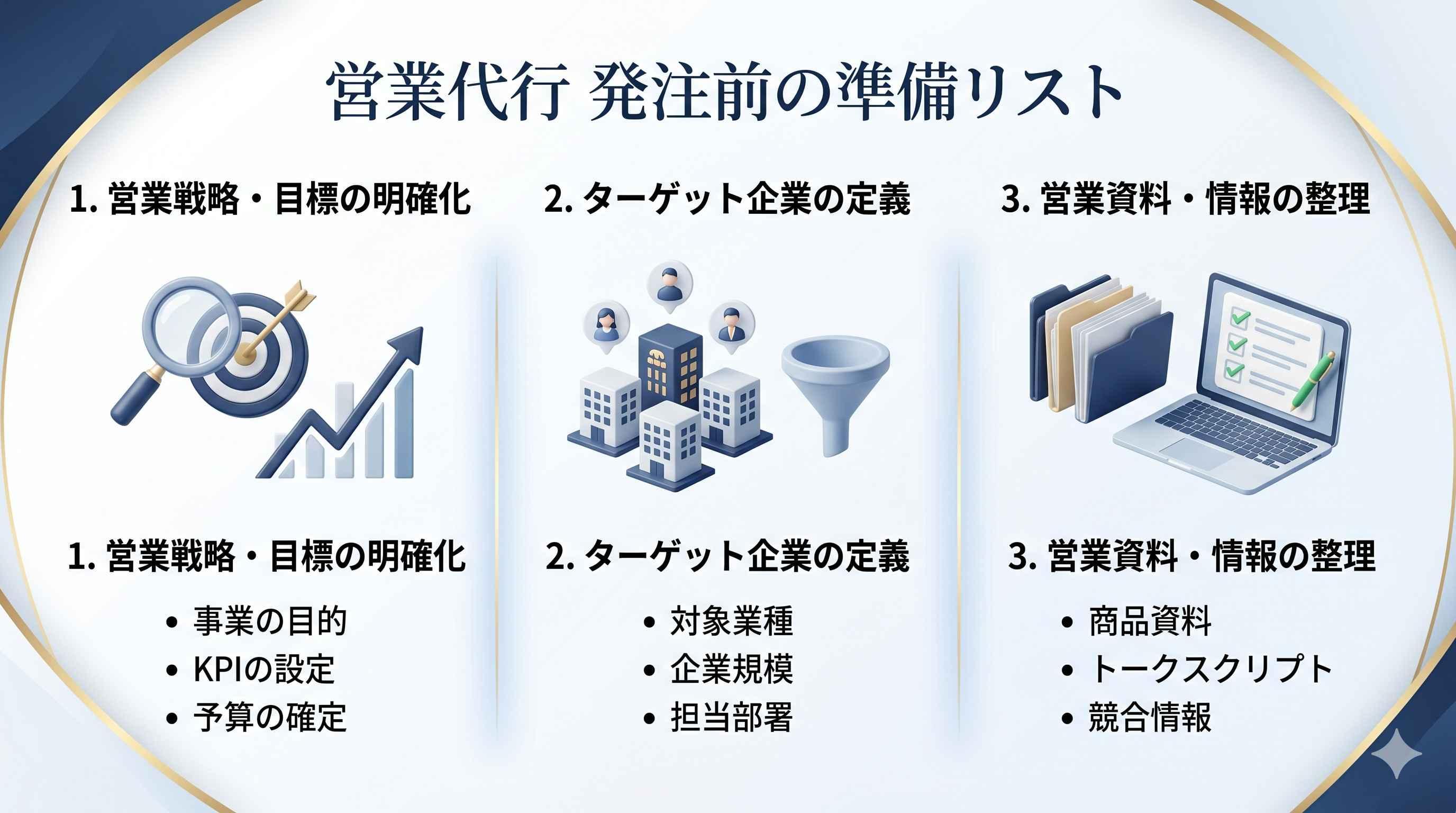 発注前の準備リスト