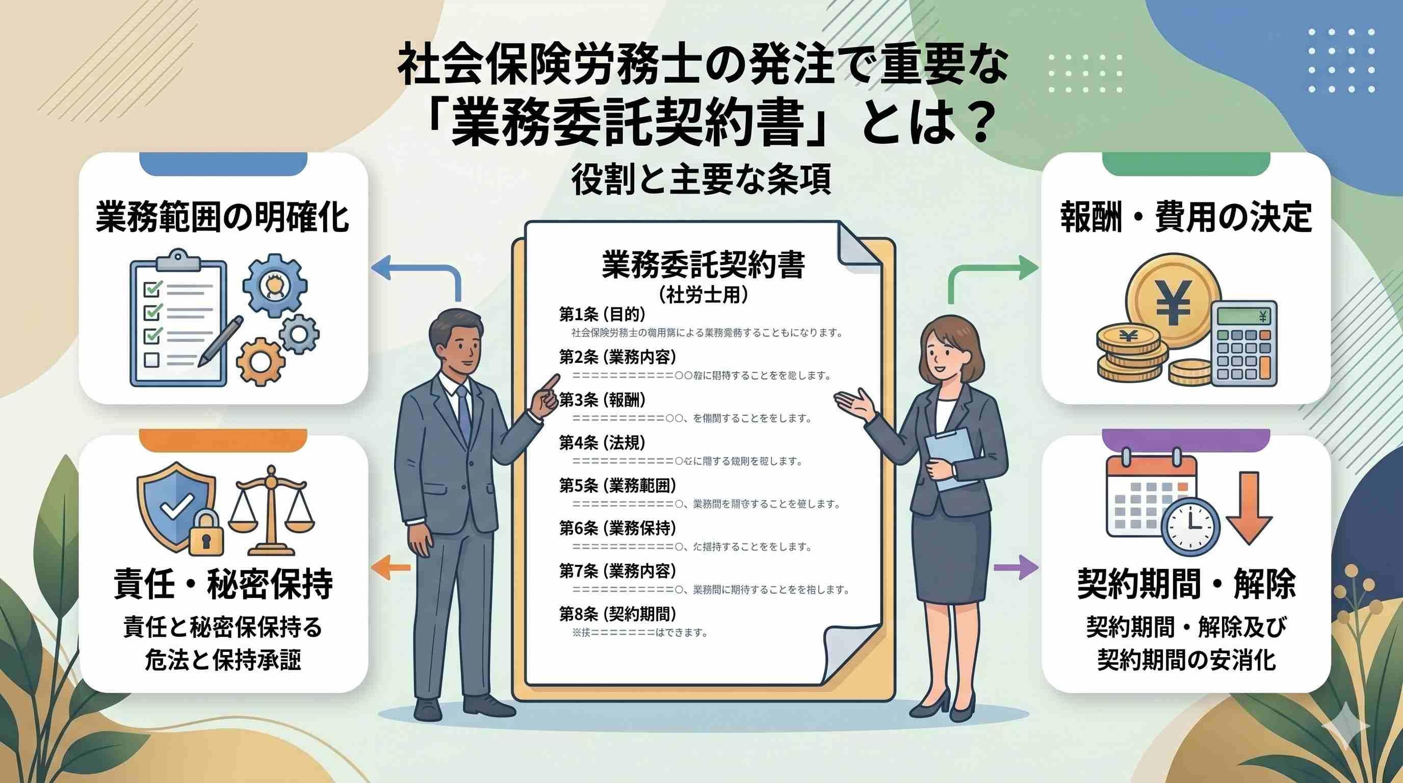 社会保険労務士の発注で重要な「業務委託契約書」とは？