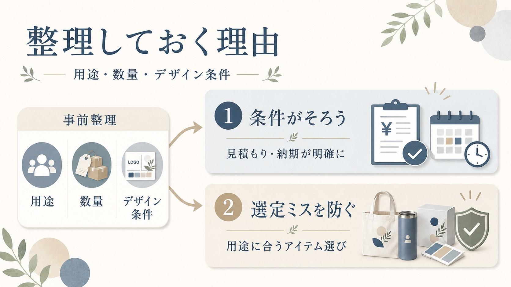 ノベルティ制作の発注前に用途・数量・デザイン条件を整理しておく理由