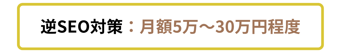 逆SEO対策の費用相場