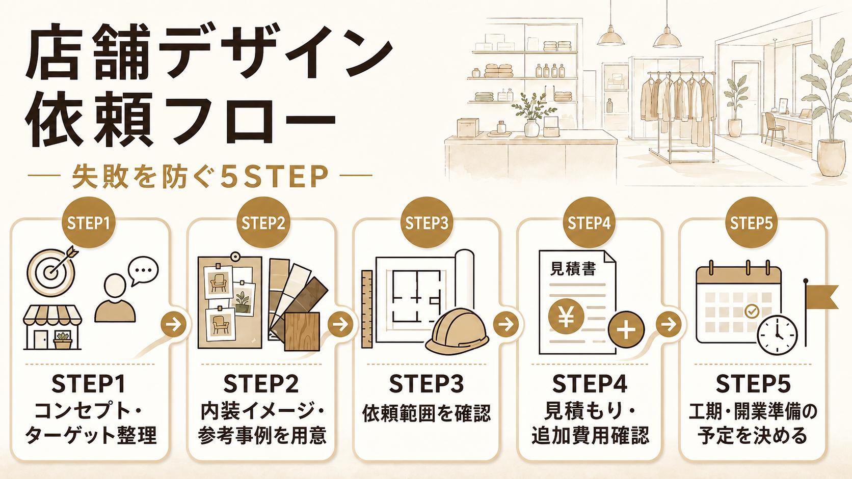 店舗デザインの失敗を防ぐための実践的な依頼フロー