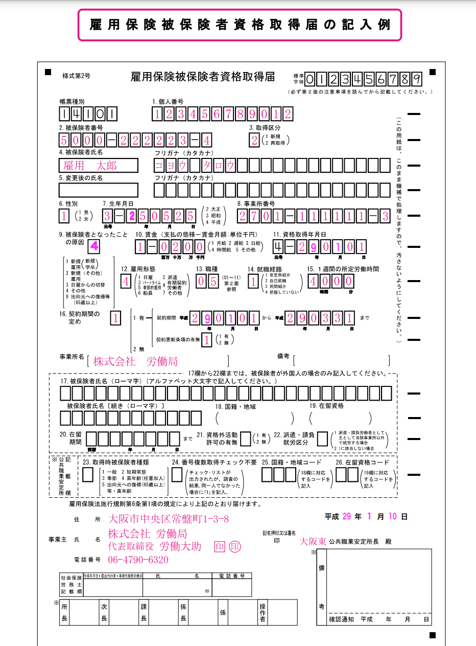 厚生労働省　雇用保険事務手続きの手引き