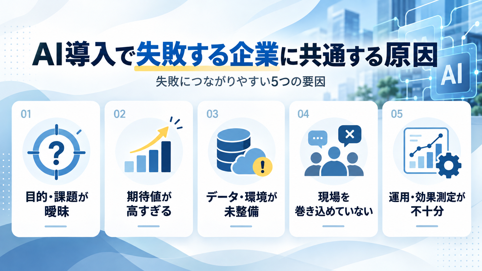 AI導入で失敗する企業に共通する原因
