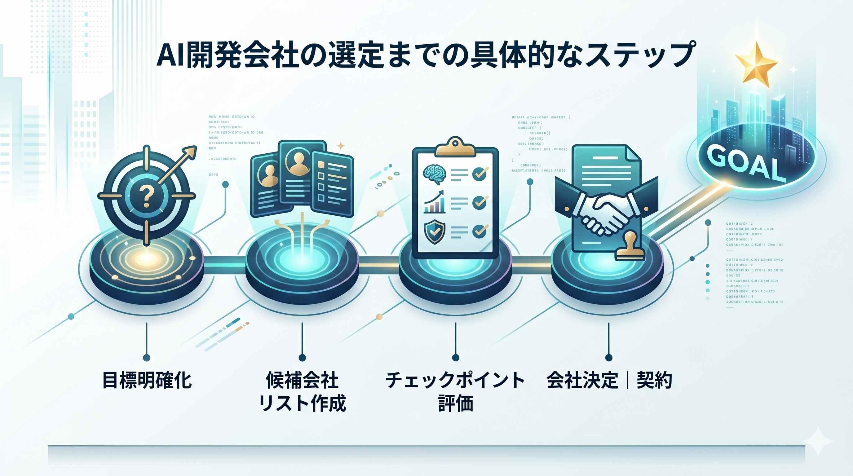 AI開発会社の選定までの具体的なステップ