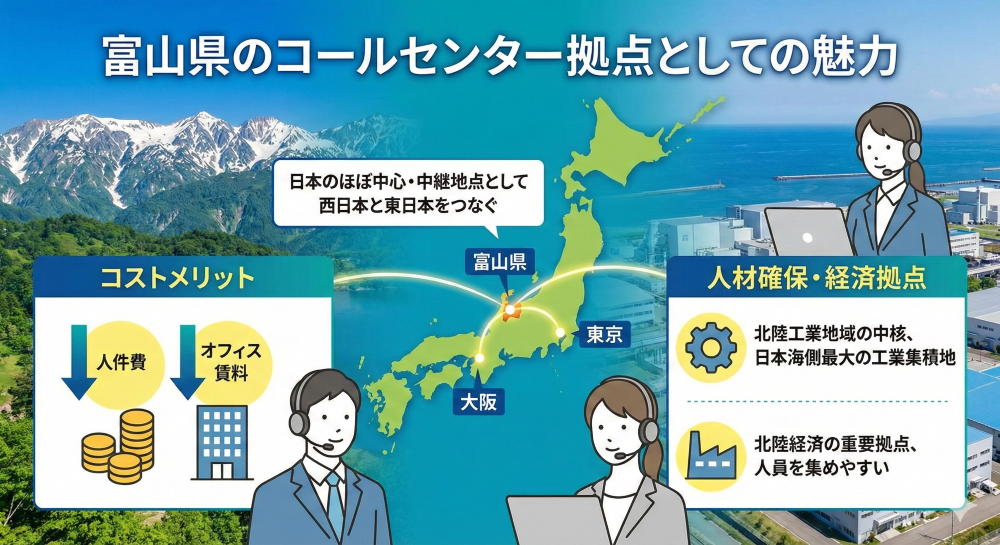 富山県のコールセンター会社の特徴