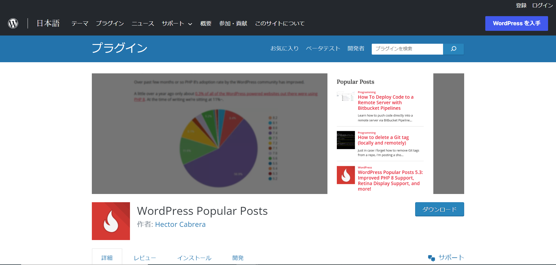 WordPressプラグイン　WordPress Popular Posts