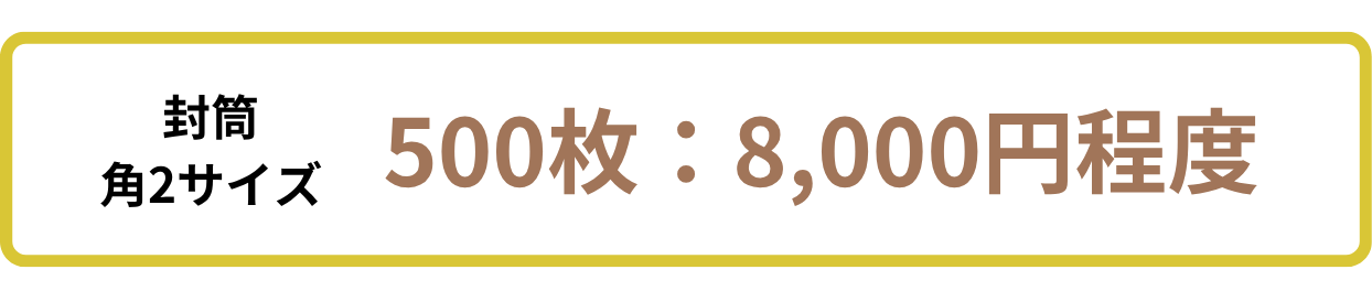 封筒印刷の料金相場