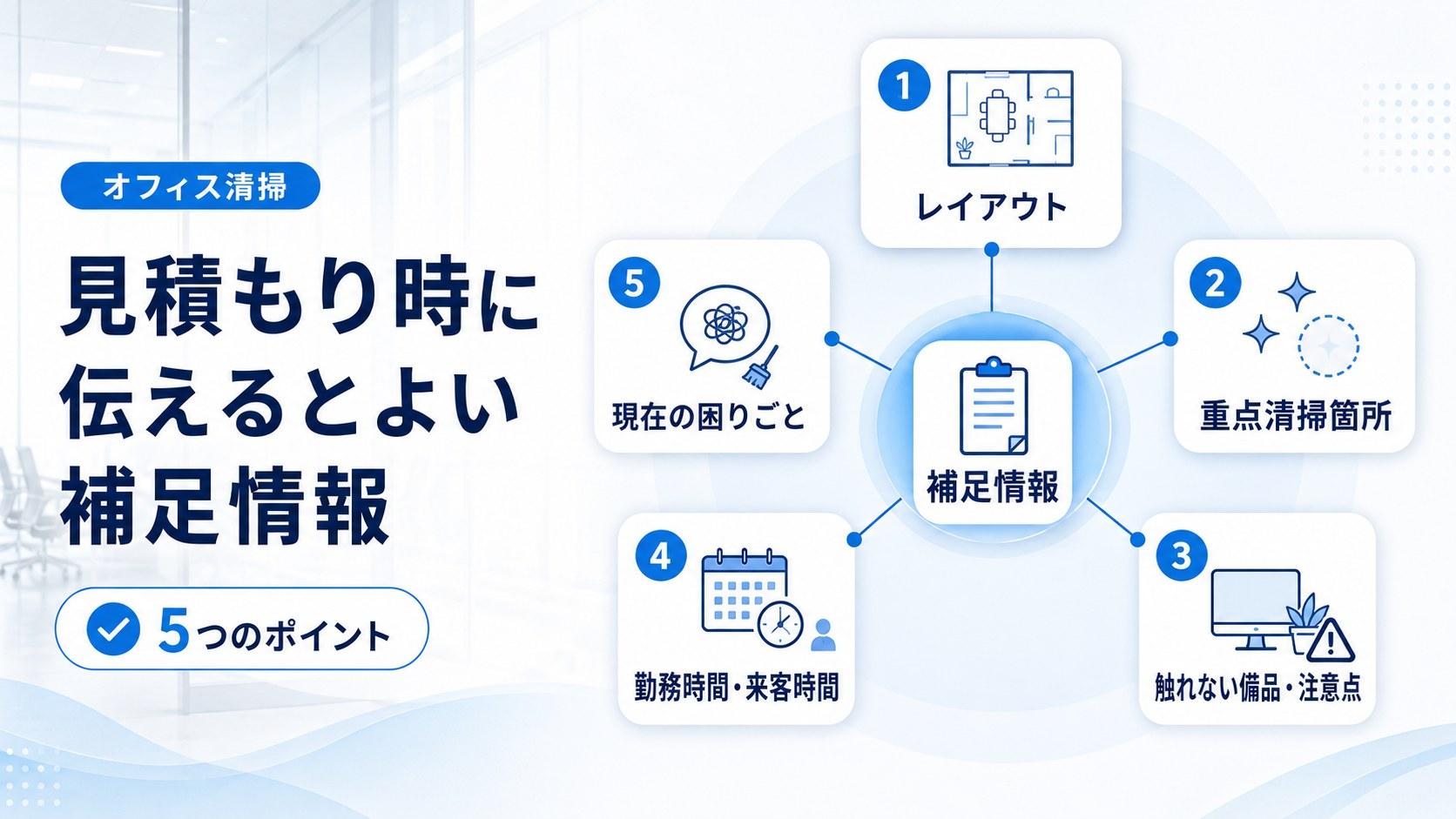 見積もり依頼時に伝えておくとよい補足情報