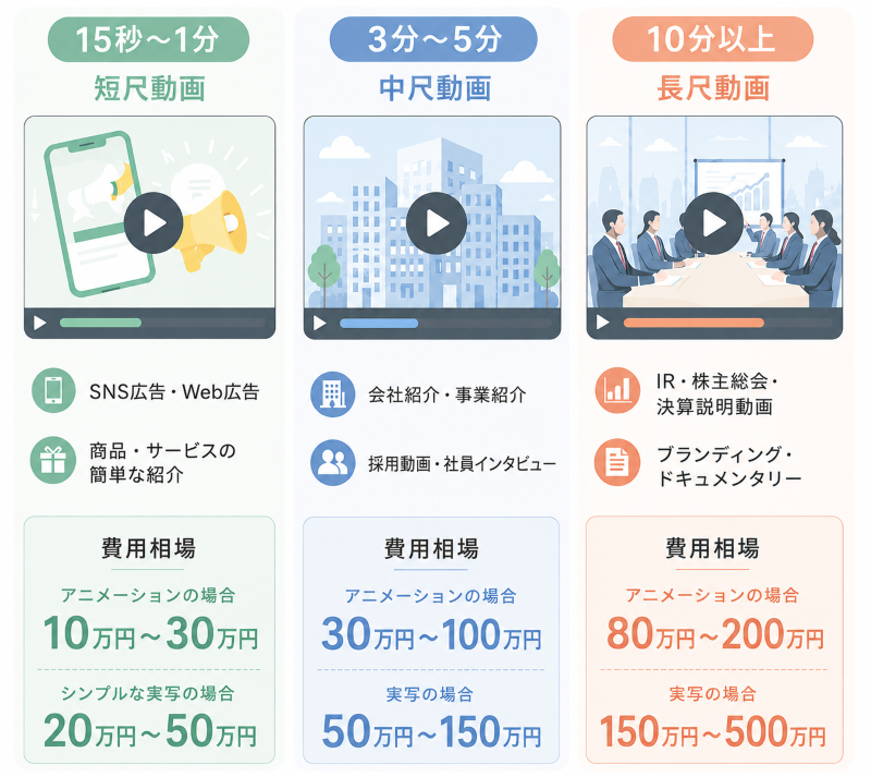 動画の長さ別！企業PR動画の費用相場を解説