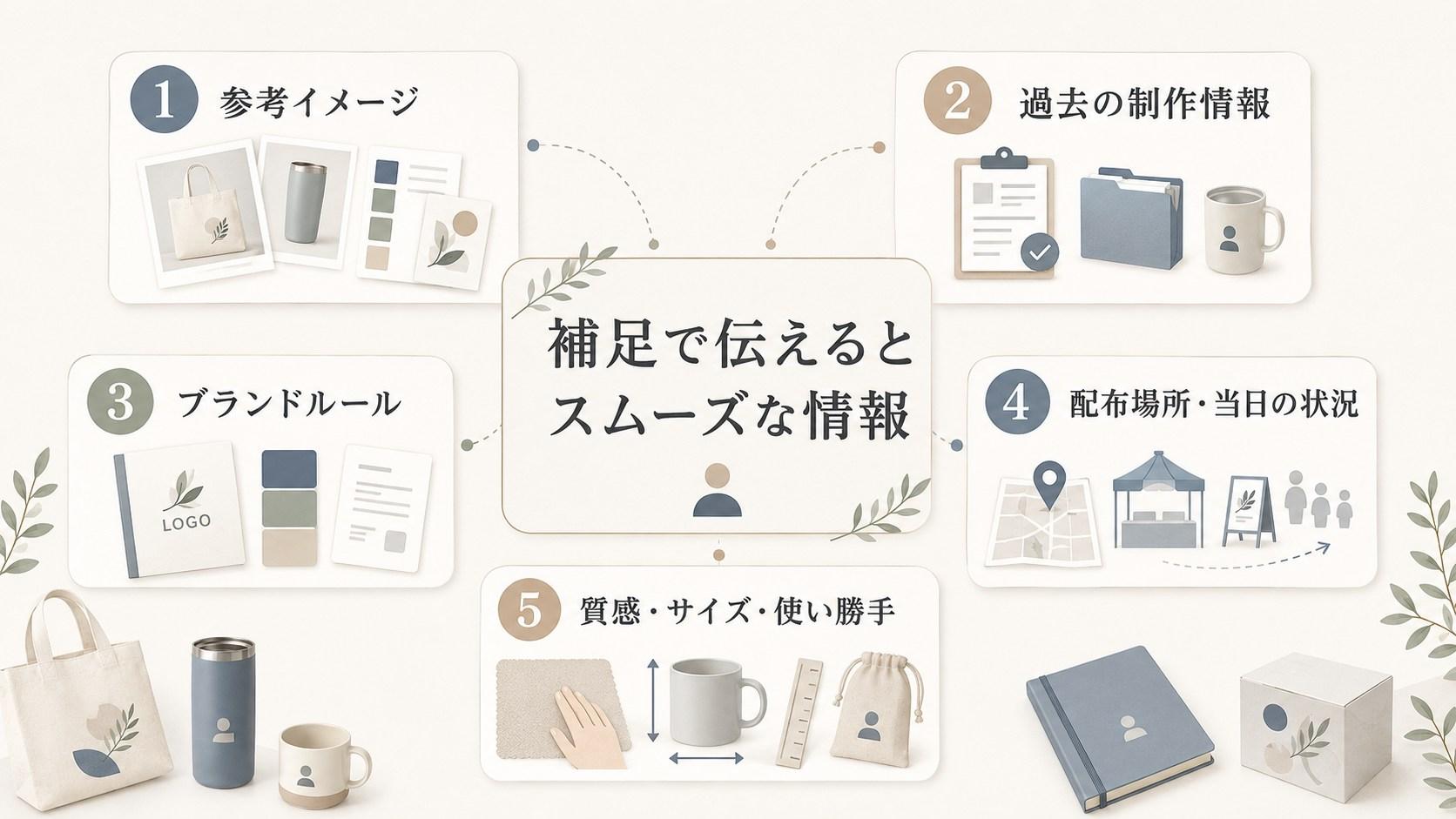ノベルティ制作発注時に伝えておくとスムーズな補足情報
