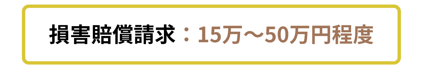 損害賠償請求の費用相場