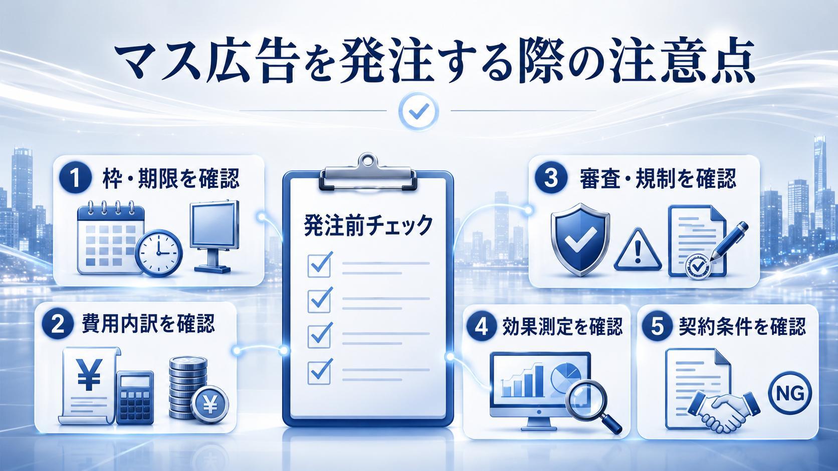 マス広告を発注する際の注意点