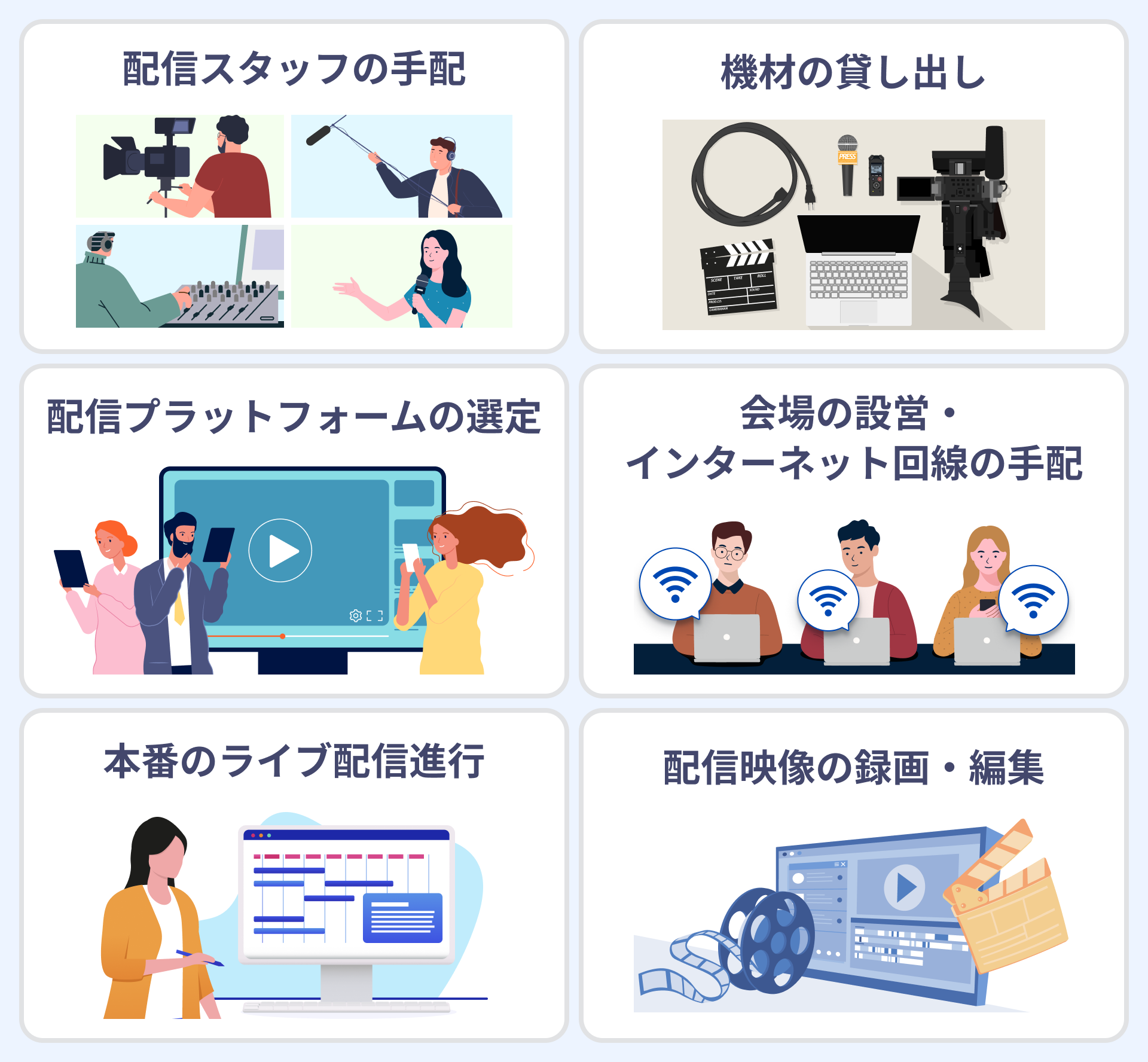 ライブ配信代行の主なサービスとは？