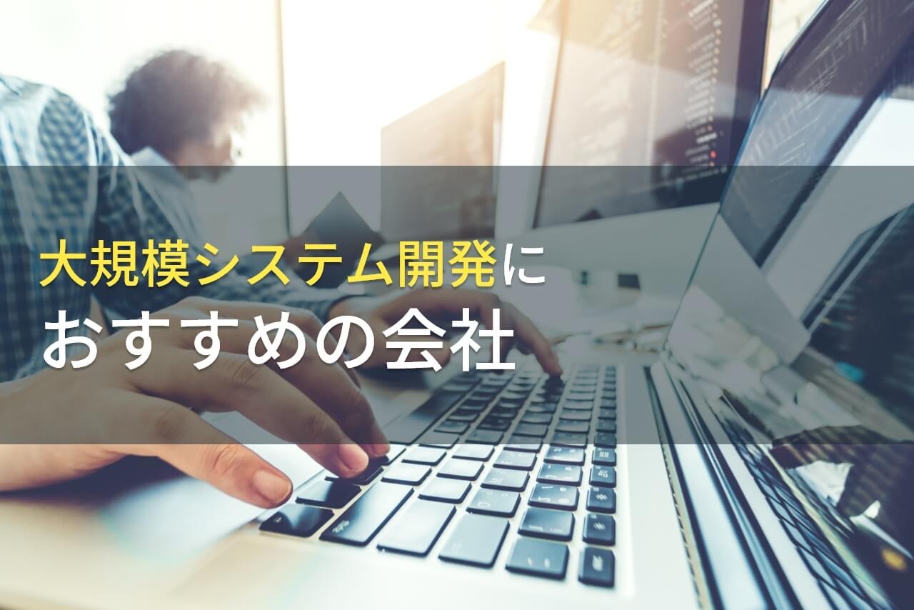 大規模システム向けでおすすめのシステム開発会社5選！費用や選び方も解説【2024年最新版】