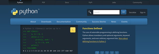 「Python」の公式サイト